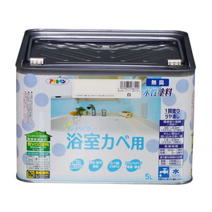 アサヒペン New水性インテリア浴室カベ 5L 白 FCB775G-イメージ1
