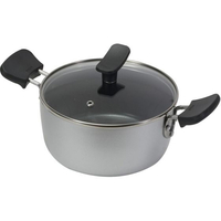 パール金属 chiiino ふっ素IH対応ガラス蓋付両手鍋 φ18cn FC870NM-HB-6562