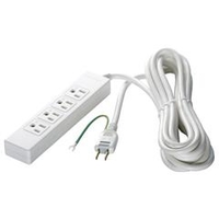 BUFFALO 3ピン式電源タップ(4個口・2m) ホワイト BSTAPST3420WH