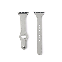 WEARPLANET Apple Watch 42/41/40/38mm用Slim Line フラット本革バンド アンティークグレー WP23214AWGR