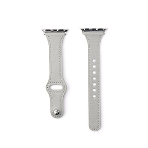 WEARPLANET Apple Watch 42/41/40/38mm用Slim Line フラット本革バンド アンティークグレー WP23214AWGR-イメージ1