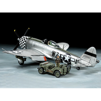 タミヤ 1/48 P-47Dサンダーボルト“バブルトップ”･1/4トン小型四輪駆動軍用車セット スケール限定商品 T25214ｻﾝﾀﾞ-ﾎﾞﾙﾄｸﾞﾝﾖｳｼﾔｾﾂﾄ