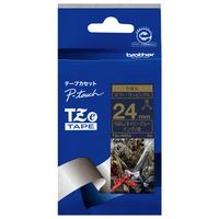 ブラザー リボンテープ(金文字・24mm幅) ピータッチ ネイビーブルー TZE-RN54