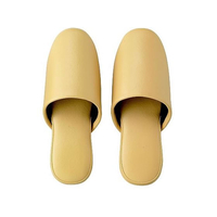 テンダイ シボナシレザー風スリッパ イエロー M 1パック(5足組入) FCF849J-66-0037-16