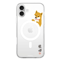 abbi FRIENDS iPhone 16 Plus用しばたさんMagSafe対応クリアケース 柵の向こう ABF27214I16PL