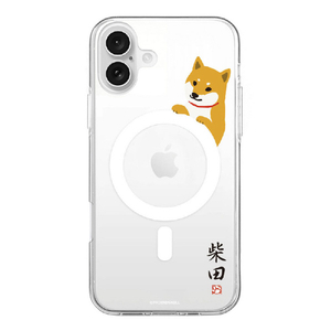 abbi FRIENDS iPhone 16 Plus用しばたさんMagSafe対応クリアケース 柵の向こう ABF27214I16PL-イメージ1