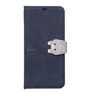 NATURAL design AQUOS Wish4(SH-52E/A402SH)用カード入れ・スタンド機能付手帳型ケース NewCocotte ネイビー AQW4-COT06-イメージ1
