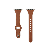 WEARPLANET Apple Watch 41/40/38mm用Slim Line フラット本革バンド メープルブラウン WP23215AWAM