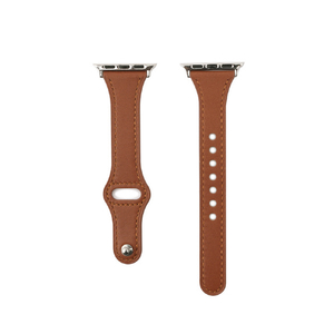 WEARPLANET Apple Watch 41/40/38mm用Slim Line フラット本革バンド メープルブラウン WP23215AWAM-イメージ1
