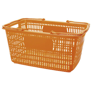スマートバリュー ショップかご 30L 橙 FC28626-B264J-OR-イメージ1