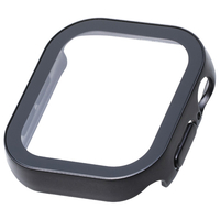 エレコム Apple Watch 42mm用フルカバーケース/プレミアムガラス/高透明/防水 ブラック AW-25BFCGEBK