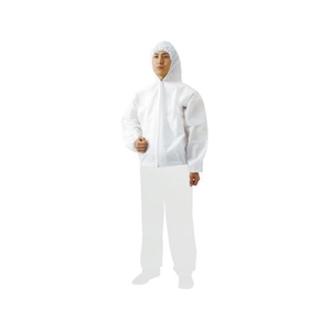 トラスコ中山 TRUSCO/不織布使い捨て保護服フード付ジャンバー Mサイズ FCD134D-3631150-イメージ1
