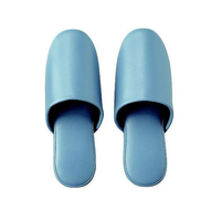 テンダイ シボナシレザー風スリッパ ライトブルー M 1パック(5足組入) FCF850J-66-0037-17