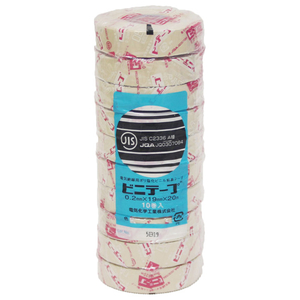 エルパ ビニールテープ 19mm×20m(10巻入) クリーム 10120M10PK-イメージ1