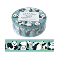 ワールドクラフト マスキングテープ アニマル panda 15mm×7m 4個 FC39805-MT-035