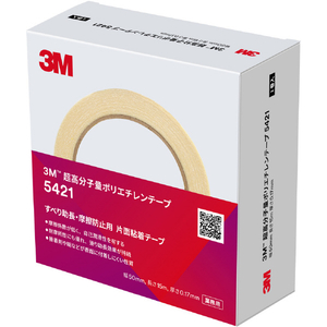 ３Ｍ 超高分子量ポリエチレンテープ（再剥離）５４２１　 ５０ｍｍＸ１５ｍ　白　個装 5421 50X15-イメージ2