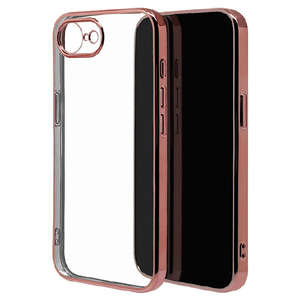 ラスタバナナ iPhone17e/16e用 極TPUケース メタルフレーム ピンクゴールド 9460IP6ETPLPKGD-イメージ1