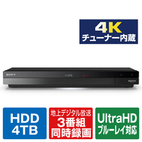 SONY 4TB HDD内蔵ブルーレイレコーダー BDZFBT4100