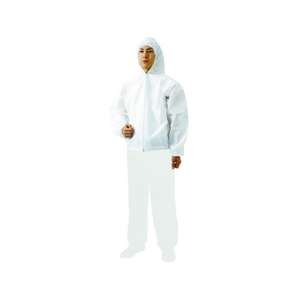 トラスコ中山 TRUSCO/不織布使い捨て保護服フード付ジャンバー Sサイズ FCD135D-7638124-イメージ1