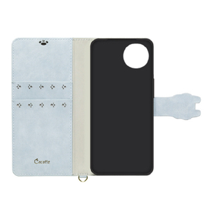 NATURAL design AQUOS Wish4(SH-52E/A402SH)用カード入れ・スタンド機能付手帳型ケース NewCocotte ブルーグレー AQW4-COT09-イメージ2