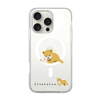 abbi FRIENDS iPhone 16 Pro用しばたさんMagSafe対応クリアケース ボール取ってきて ABF27217I16PR