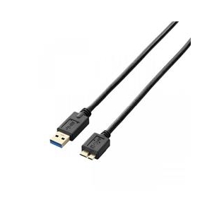 エレコム USB3．0ケーブル(A-microB) 0．5m ブラック USB3-AMB05BK-イメージ1