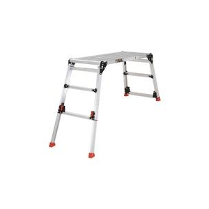 トラスコ中山 TRUSCO　足場台　アルミ製　脚部伸縮タイプ　高さ0．60～0．91m TDWG-610-イメージ1