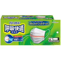 ピップ プリーツガード 呼吸快適マスク ふつう 30枚入 FCR6834