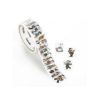 ｂａｎｄｅ マスキングロールステッカー 手帳に住む人たち カフェ日和 FCJ315F-BDA837