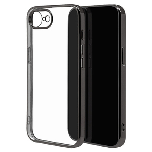 ラスタバナナ iPhone17e/16e用 極TPUケース メタルフレーム ブラック 9461IP6ETPLBK-イメージ1