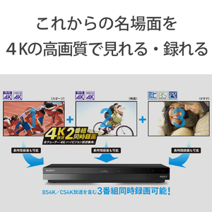 SONY 6TB HDD内蔵ブルーレイレコーダー BDZ-FBT6100-イメージ3