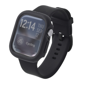 エレコム Apple Watch 42mm用フルカバーケース/TOUGH SLIM LITE/プレミアムガラス ブラック AW-25BFCTSLBK-イメージ2