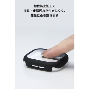 エレコム Apple Watch 42mm用フルカバーケース/TOUGH SLIM LITE/プレミアムガラス ブラック AW-25BFCTSLBK-イメージ6