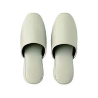 テンダイ シボナシレザー風スリッパ サンドベージュ M 1パック(5足組入) FCF852J-66-0037-19