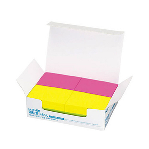 コクヨ 強粘着ふせん〈K2〉 75×50 7色ミックス ネオン20冊 F028568-K2ﾒ-KN7550X20-イメージ1