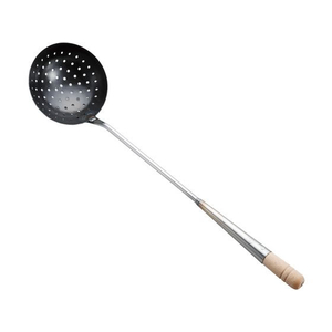 カンダ FC882PL-050010 KD 鉄中華お玉 穴明 ツナギ柄 大 |エディオン