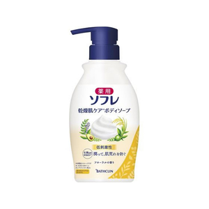 バスクリン 薬用ソフレ 乾燥肌ケア ボディソープ ポンプ 450mL FCK926D-イメージ1