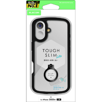 エレコム iPhone 17用TOUGH SLIM LITE ケース フレームカラー リング付 ブラック PM-A25ATSLFCRBK