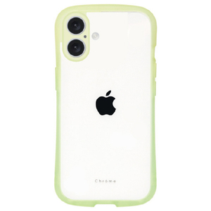 ＮＡＴＵＲＡＬ　ｄｅｓｉｇｎ iPhone 16用背面型ケース CHROME-GRADATION リーフグリーン IP24-61-CHCG03-イメージ1