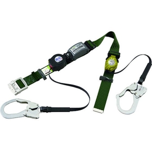 サンコー N補助ロープ ロック装置付巻取器式胴ベルト 緑 FC427FU-1952152-イメージ1