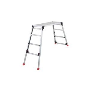 トラスコ中山 TRUSCO　足場台　アルミ製　脚部伸縮タイプ　高さ0．87～1．18m TDWG-910-イメージ1