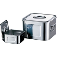 赤川器物製作所 赤川器物/AG18-8 ツマミ付浅型角キッチンポット 30cm (手付) FCK9563-006329030