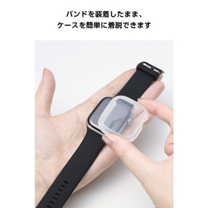 エレコム Apple Watch 42mm用フルカバーケース/TOUGH SLIM LITE/プレミアムガラス クリア AW-25BFCTSLCR-イメージ8