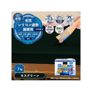 カンペハピオ 水性シリコン遮熱屋根用 モスグリーン 7K FCB389M-イメージ2