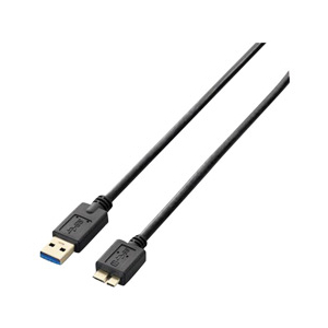エレコム USB3.0ケーブル(A-microB)(1m) ブラック USB3-AMB10BK エレコム USB3.0ケーブル(A-microB)(1m) ブラック USB3-AMB10BK
