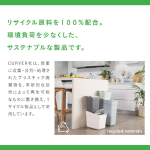 藤栄 分別ダスト 30L Cuver グレー ｶ-ﾊﾞ-ﾌﾞﾝﾍﾞﾂﾀﾞｽﾄ30Lｸﾞﾚ--イメージ4