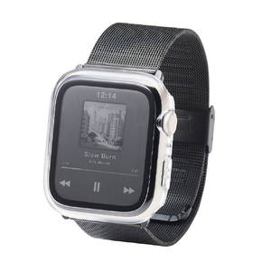 エレコム Apple Watch 44mm用フルカバーケース/プレミアムガラス/高透明 クリア AW-25DFCGCR-イメージ2