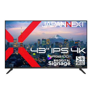 JAPANNEXT 43インチ 液晶ディスプレイ ブラック JN-IPS43U2-M-H5-イメージ1
