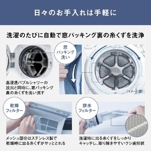 パナソニック 【左開き】12．0kgドラム式洗濯乾燥機 マットホワイト NA-LX127DL-W-イメージ12