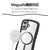 エレコム iPhone 17用Grippy ハイブリッドケース フレームカラー MAGKEEP ブラック PM-A25AGRPFMBK-イメージ6